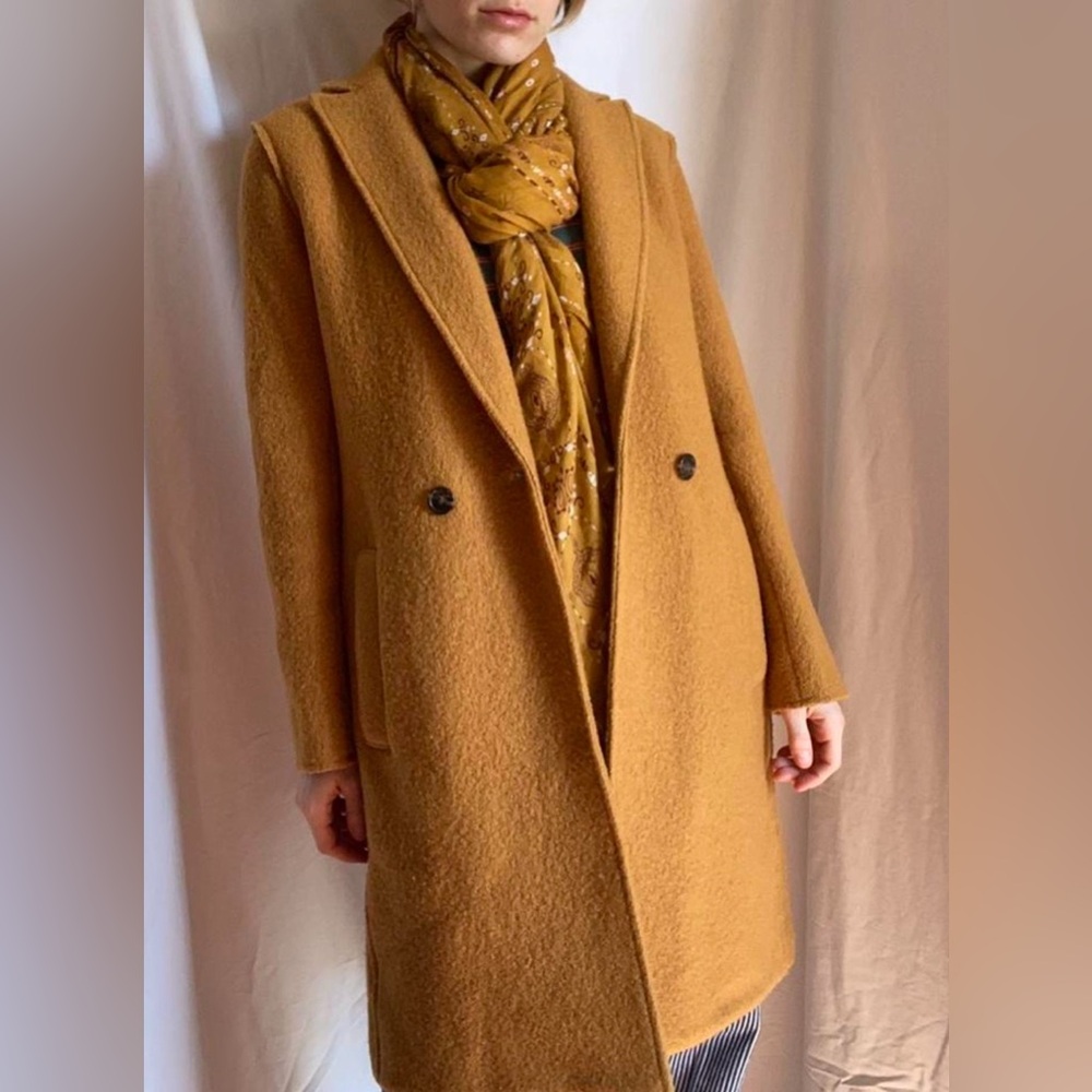 J. Crew Daphne Topcoat in Camel Italian Boiled Wool 2 - Picture 4 of 7